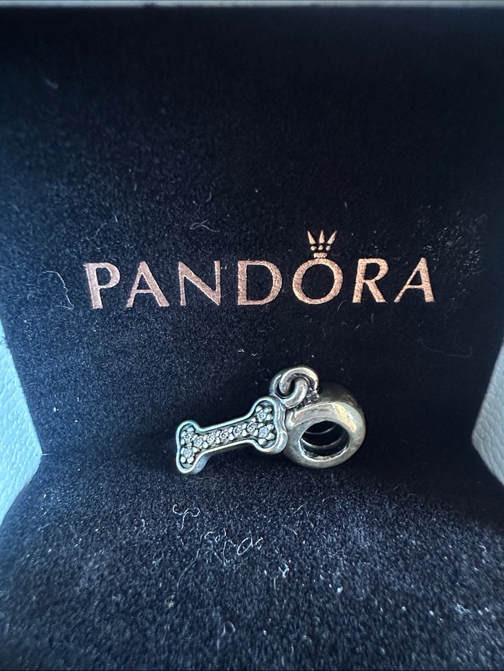 Pandora- Sterling Silver Dog Bone Charm  - Silver